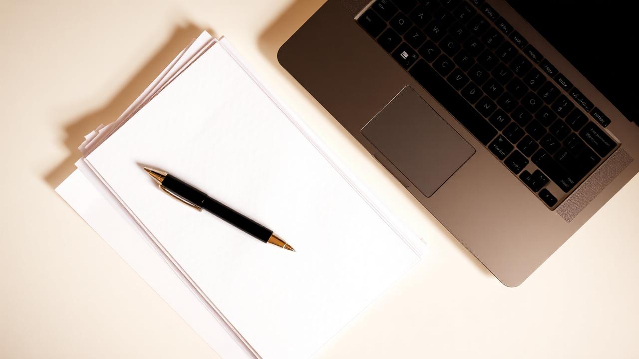 Dokument, penna och laptop förberedda inför en leasingansökan