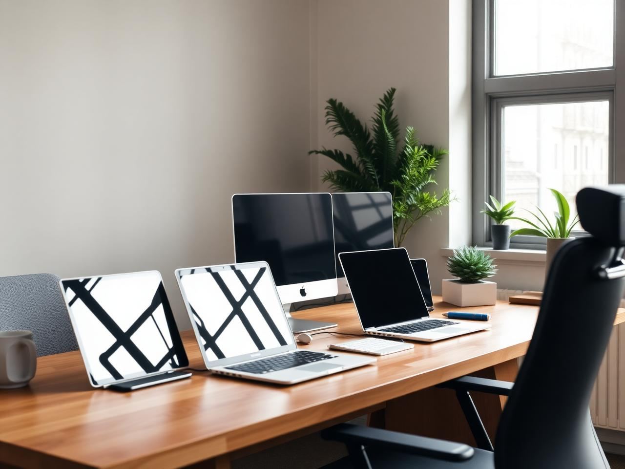 Laptops, datorer och skärmar i arbete — utrustning vi finansierar inom it