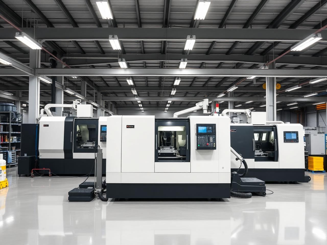 CNC-maskiner och bearbetningscenter i arbete — utrustning vi finansierar inom industri