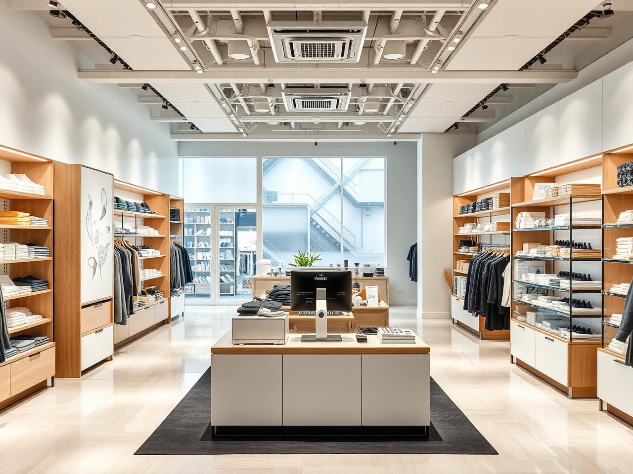 Butiksinredning och hyllor i arbete — utrustning vi finansierar inom detaljhandel